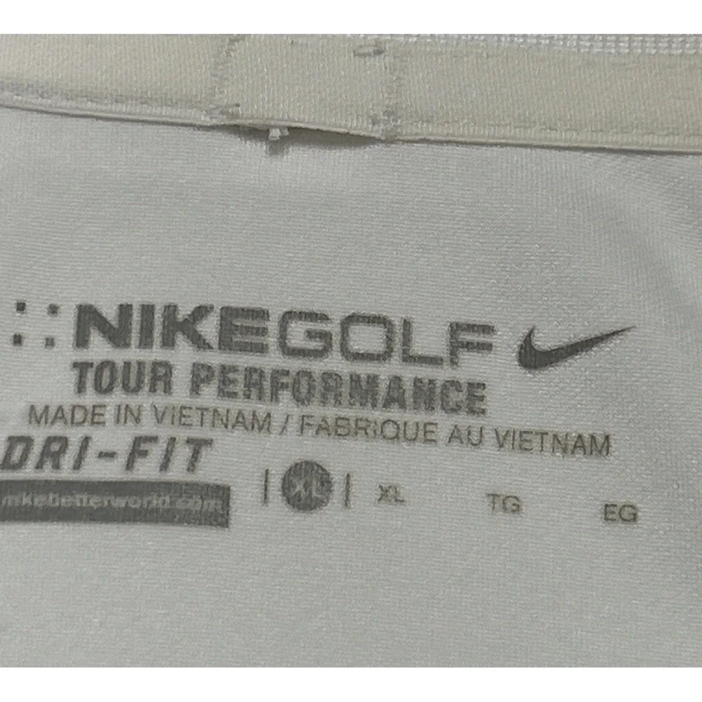 Mens Nike Golf Tour Performance Golf Polo‎ Shirt Sz XL 818050 ⛳️ White